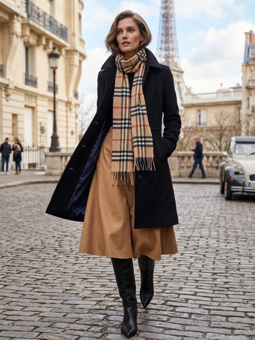 J. Crew Black Wool-Blend Midweight Trench Coat